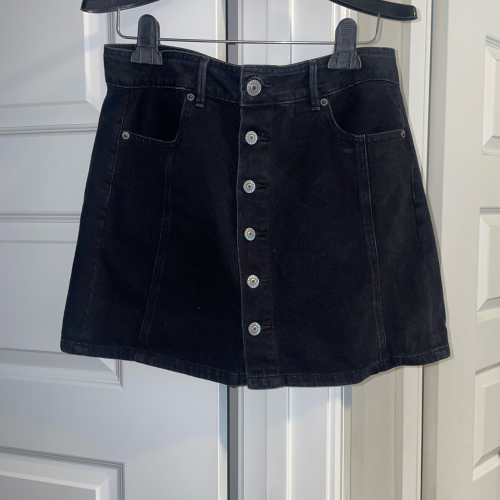 American Eagle Black Denim Skirt